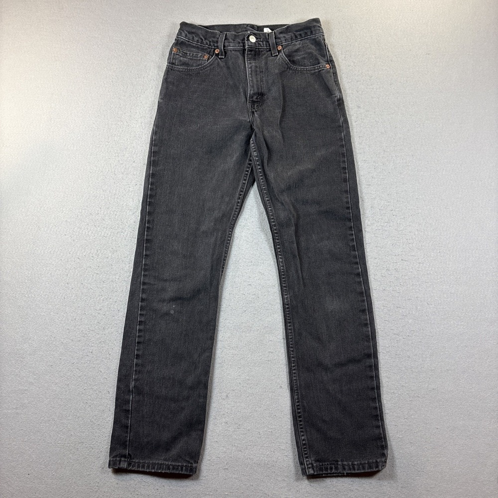 VTG Levi's 505 Jeans Mens 28x32 Black Denim Straight Leg 100% Cotton USA Y2K